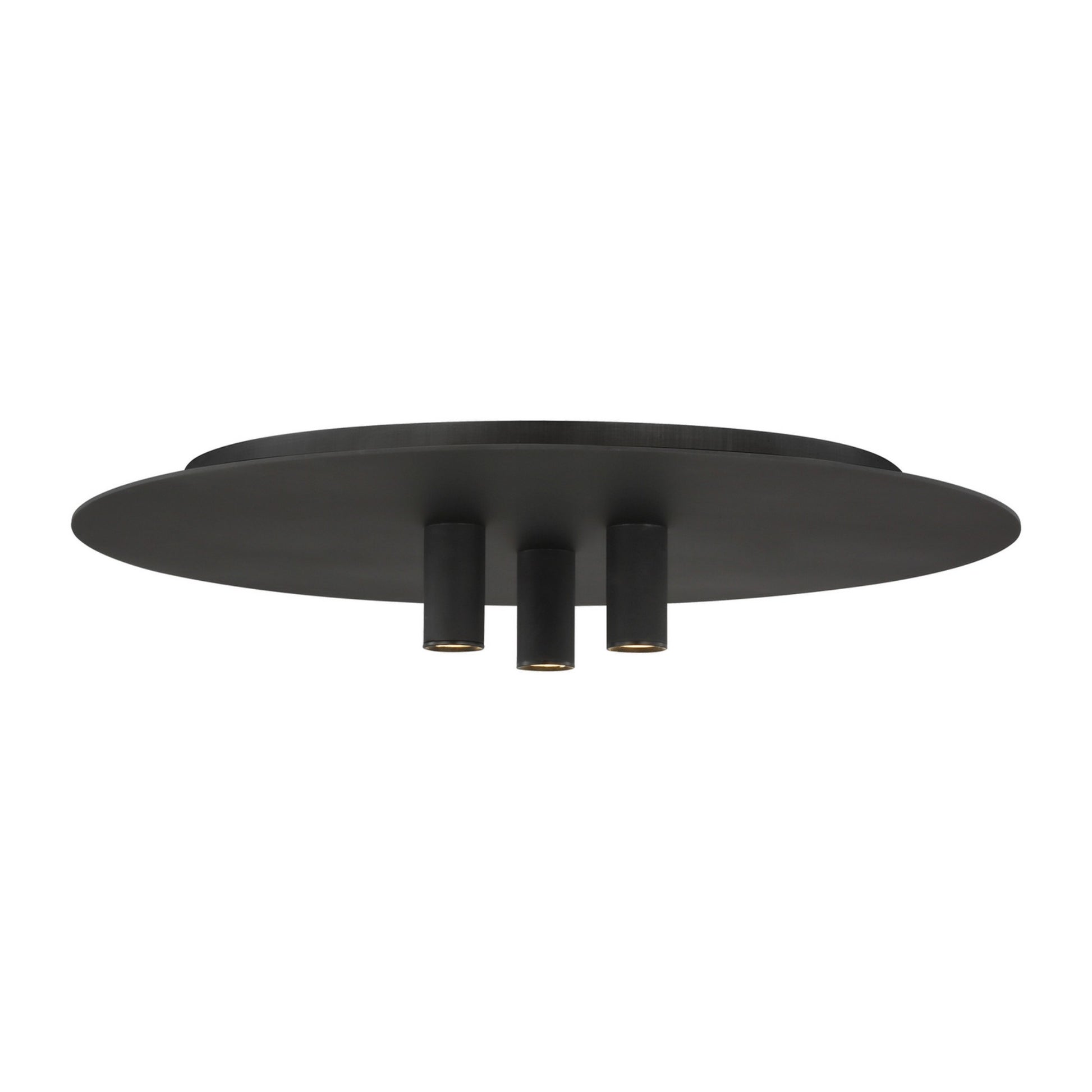 Ponte 16" LED Flush Mount, 120V, Nightshade Black Finish - Bees Lighting