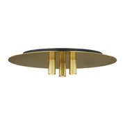 Ponte 16" LED Flush Mount, 120V, Natural Brass Finish - Bees Lighting