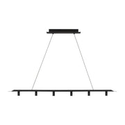 Ponte 50" LED Linear Chandelier, 120V, Nightshade Black Finish - Bees Lighting