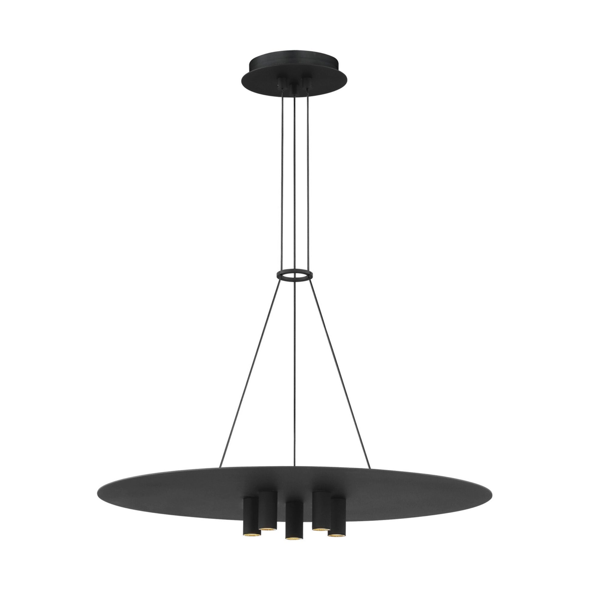 Ponte 22" LED Pendant, 277V, Nightshade Black Finish - Bees Lighting