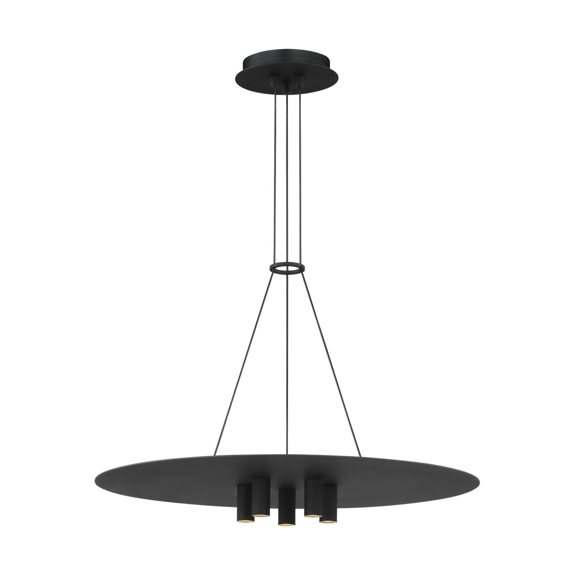 Ponte 22" LED Pendant, 277V, Nightshade Black Finish - Bees Lighting