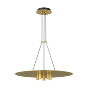 Ponte 22" LED Pendant, 120V, Natural Brass Finish - Bees Lighting