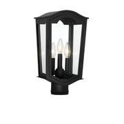 Houghton Hall 16" 3-Light Outdoor Post Mount, Sand Coal Finish - Bees Lighting
