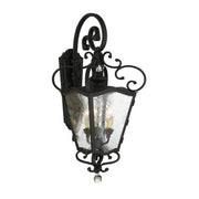 Brixton Ivey 32" 3-Light Outdoor Wall Lantern, Coal & Honey Gold Highlights - Bees Lighting