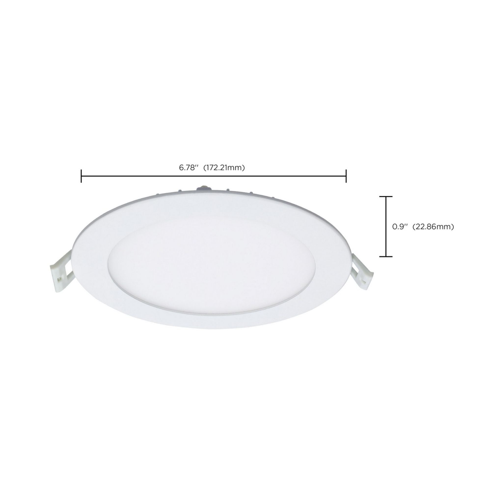 Edge-Lit 6" Round Canless LED Recessed Light, 12W, 900 Lm, 5-CCT - Bees Lighting