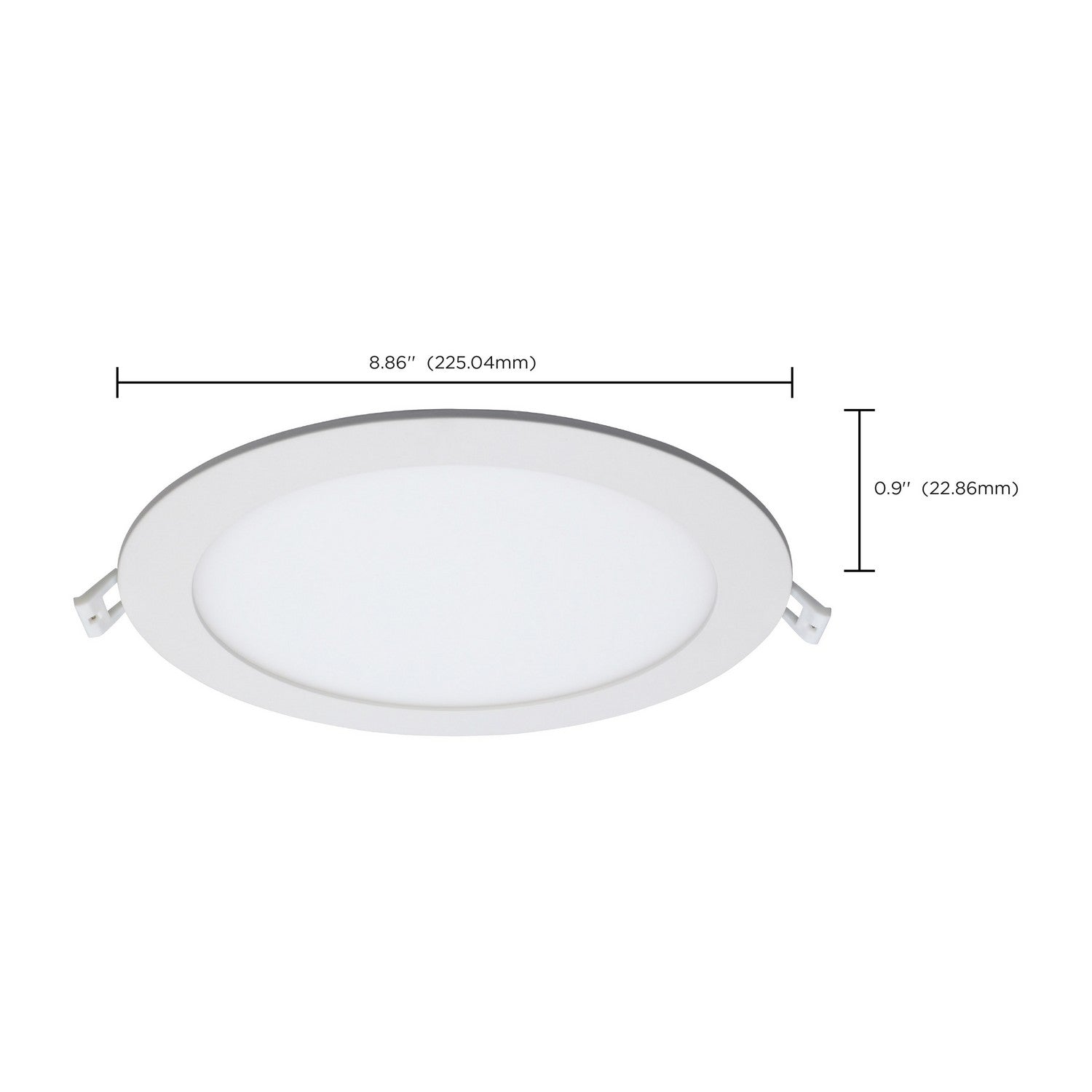 Edge-Lit 8" Round Canless LED Recessed Light, 24W, 1850 Lm, 5-CCT - Bees Lighting