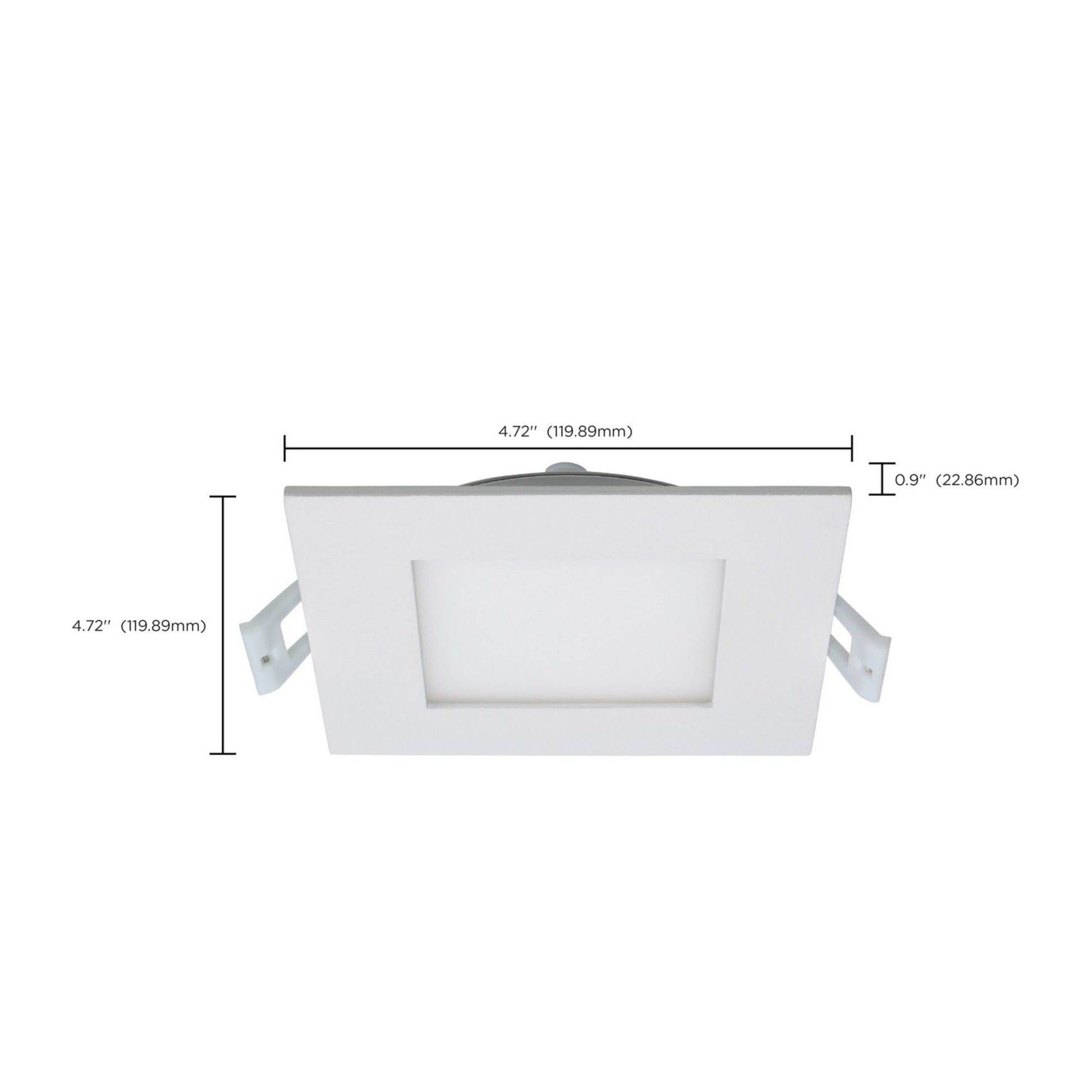 Edge-Lit 4" Square Canless LED Recessed Light, 10W, 600 Lm, 5-CCT - Bees Lighting