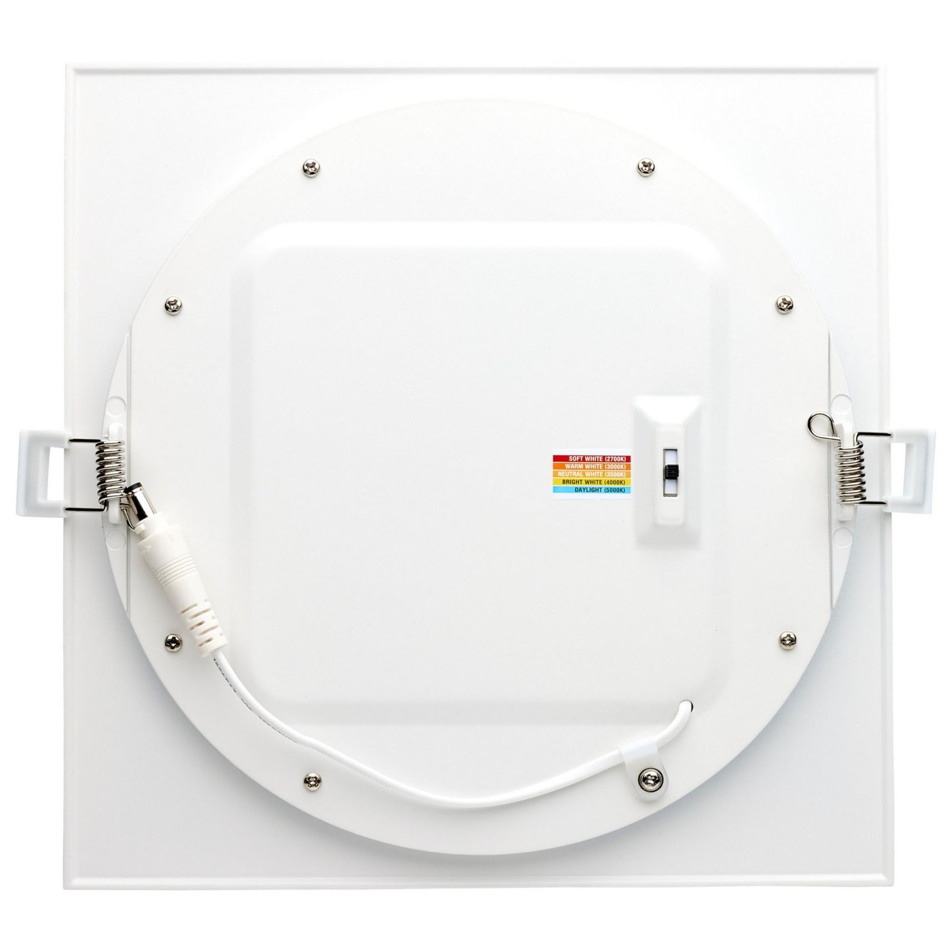 Edge-Lit 8" Square Canless LED Recessed Light, 24W, 1650 Lm, 5-CCT - Bees Lighting