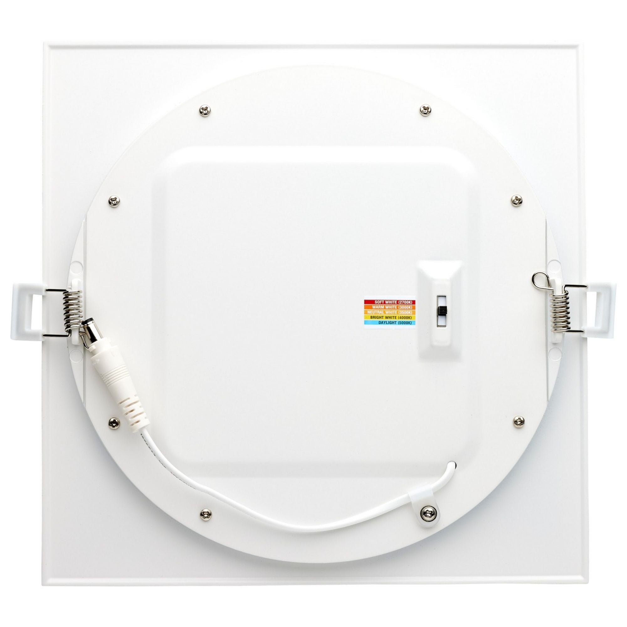 Edge-Lit 8" Square Canless LED Recessed Light, 24W, 1650 Lm, 5-CCT - Bees Lighting