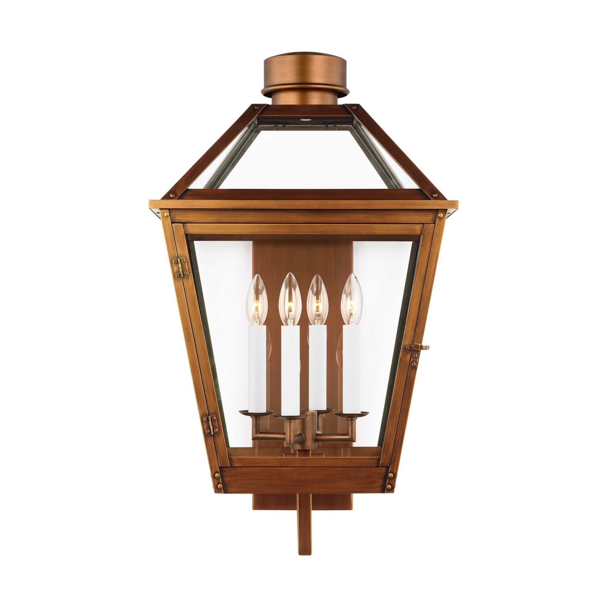 Hyannis 28" 4-Light X-Large Wall Lantern, Natural Copper Finish - Bees Lighting