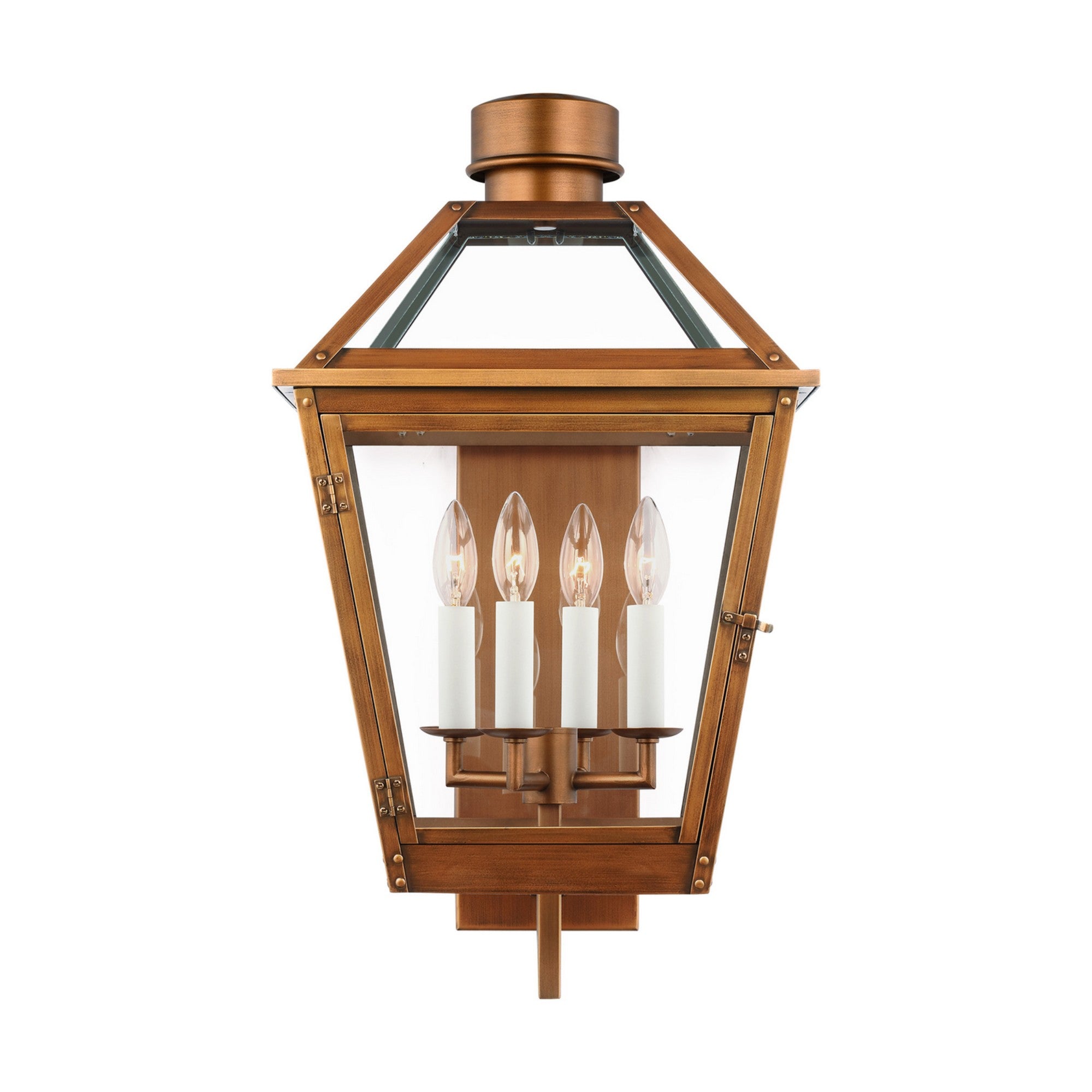 Hyannis 25" 4-Light Large Wall Lantern, Natural Copper Finish - Bees Lighting