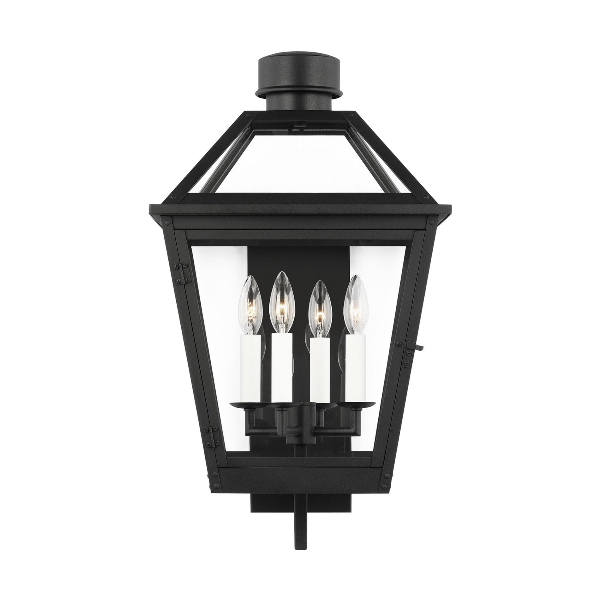 Hyannis 25" 4-Light Large Wall Lantern, Textured Black Finish - Bees Lighting