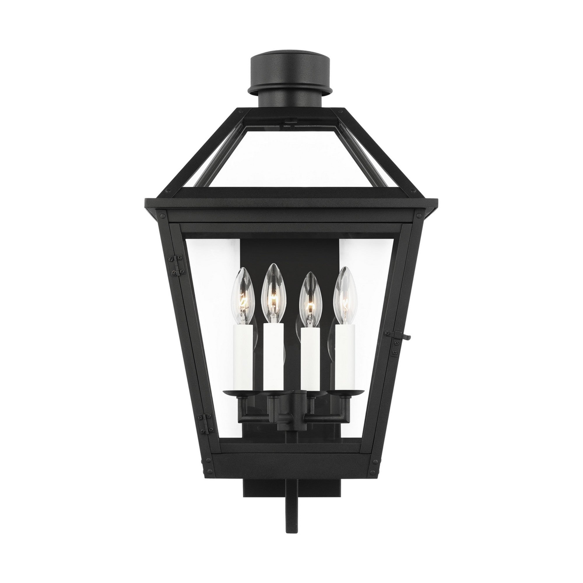 Hyannis 25" 4-Light Large Wall Lantern, Textured Black Finish - Bees Lighting