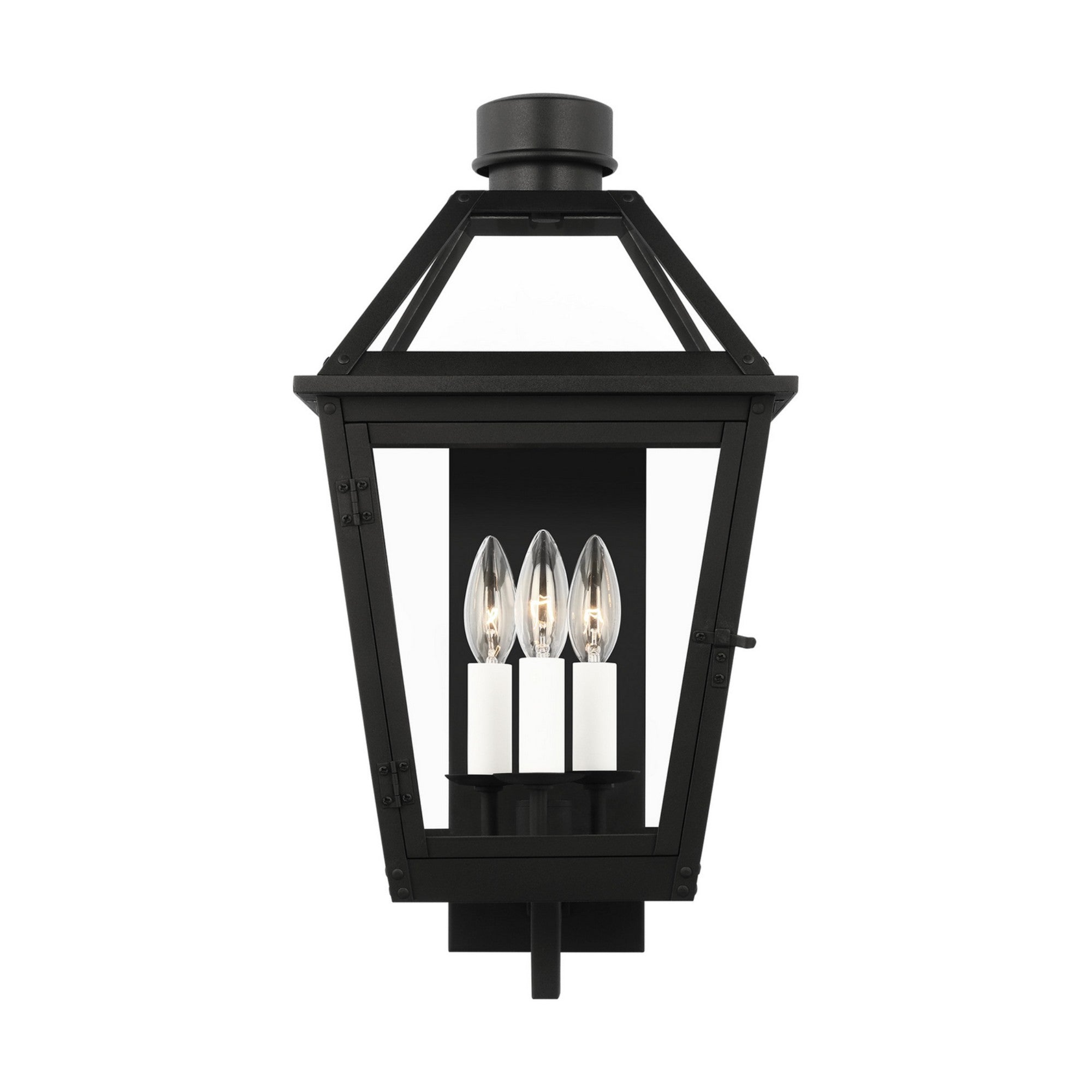 Hyannis 20" 3-Light Medium Wall Lantern, Textured Black Finish - Bees Lighting
