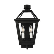 Hyannis 16" 2-Light Small Wall Lantern, Textured Black Finish - Bees Lighting