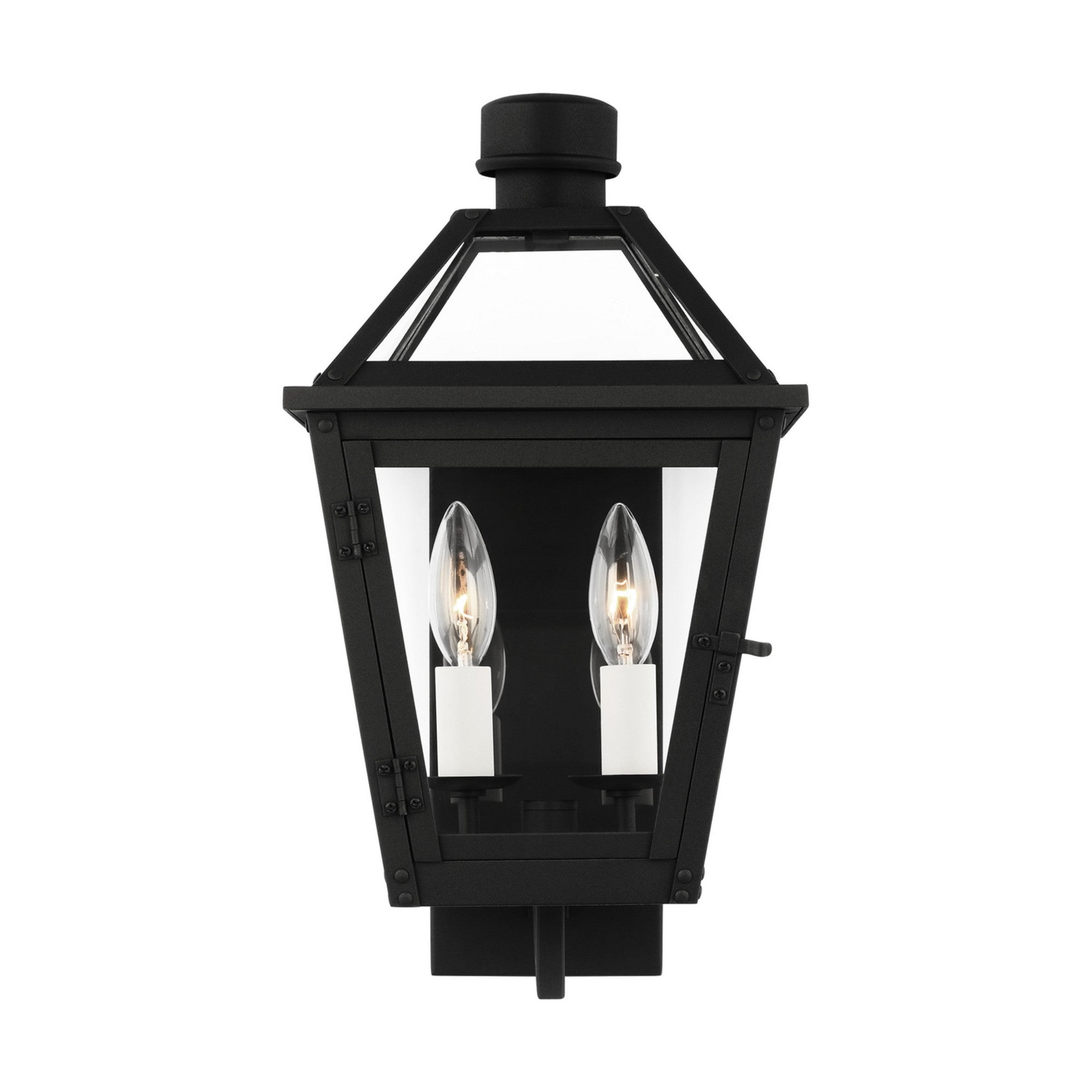 Hyannis 16" 2-Light Small Wall Lantern, Textured Black Finish - Bees Lighting