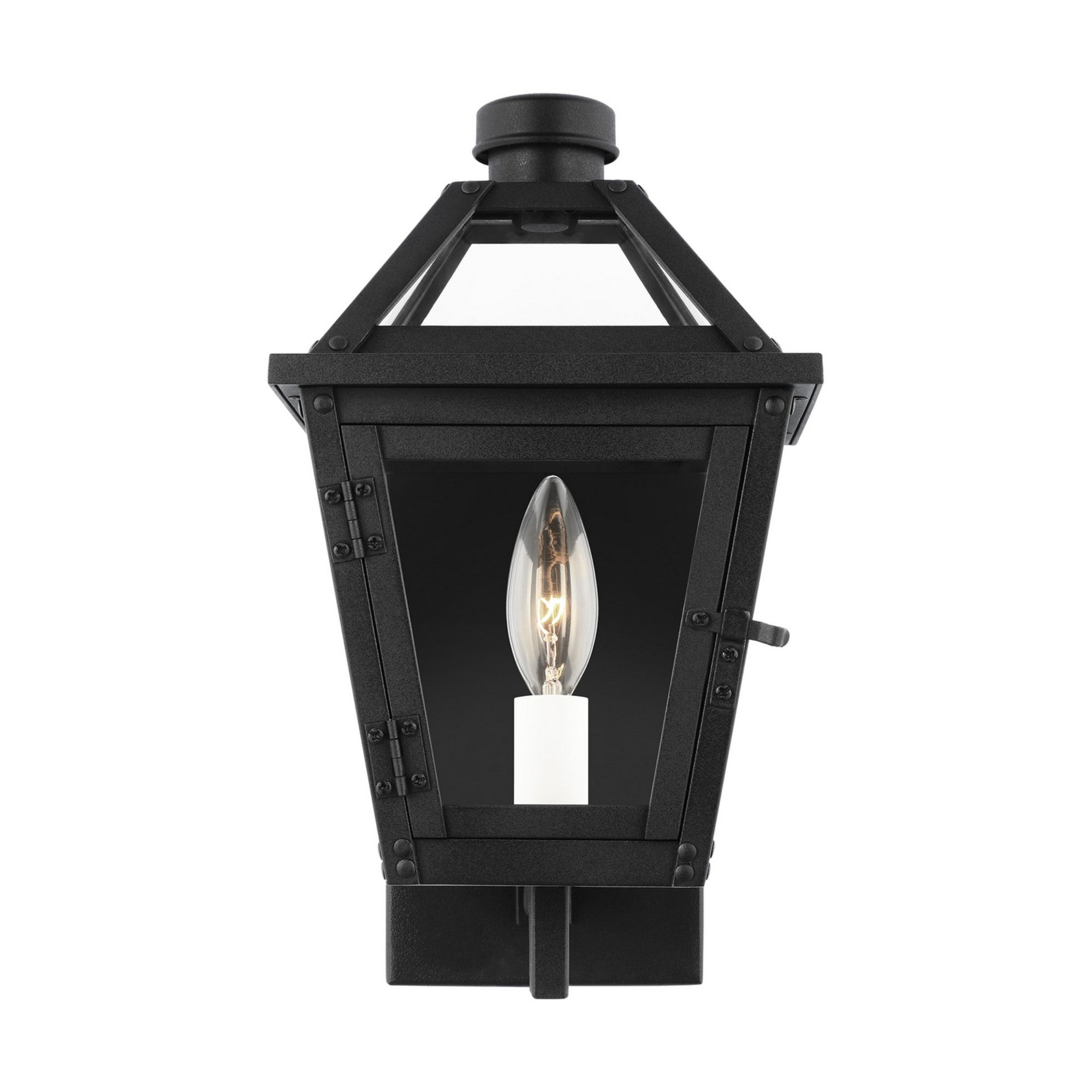 Hyannis 13" Extra Small Wall Lantern, Textured Black Finish - Bees Lighting