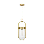 Blaine 8" Small Pendant, Burnished Brass Finish - Bees Lighting
