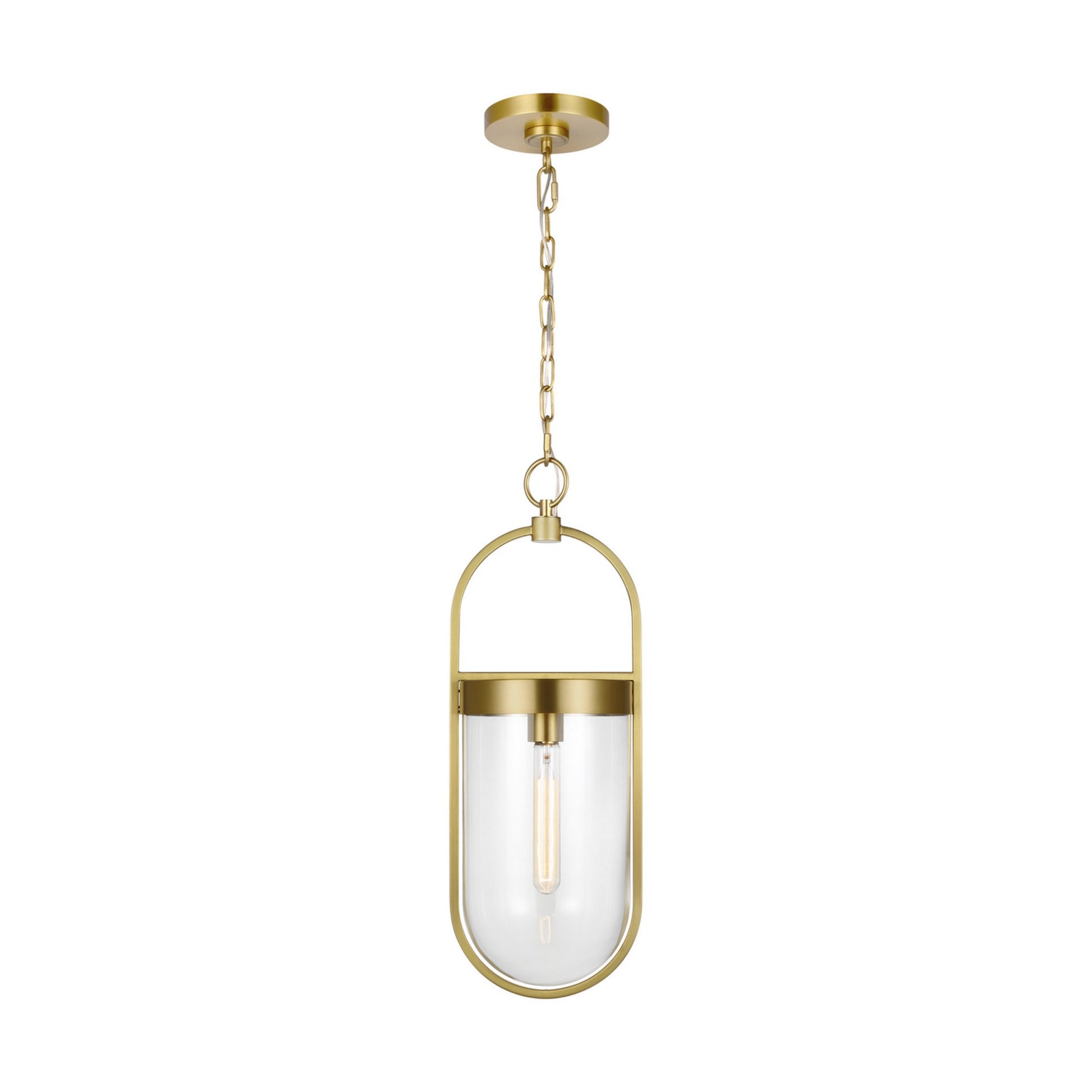 Blaine 8" Small Pendant, Burnished Brass Finish - Bees Lighting