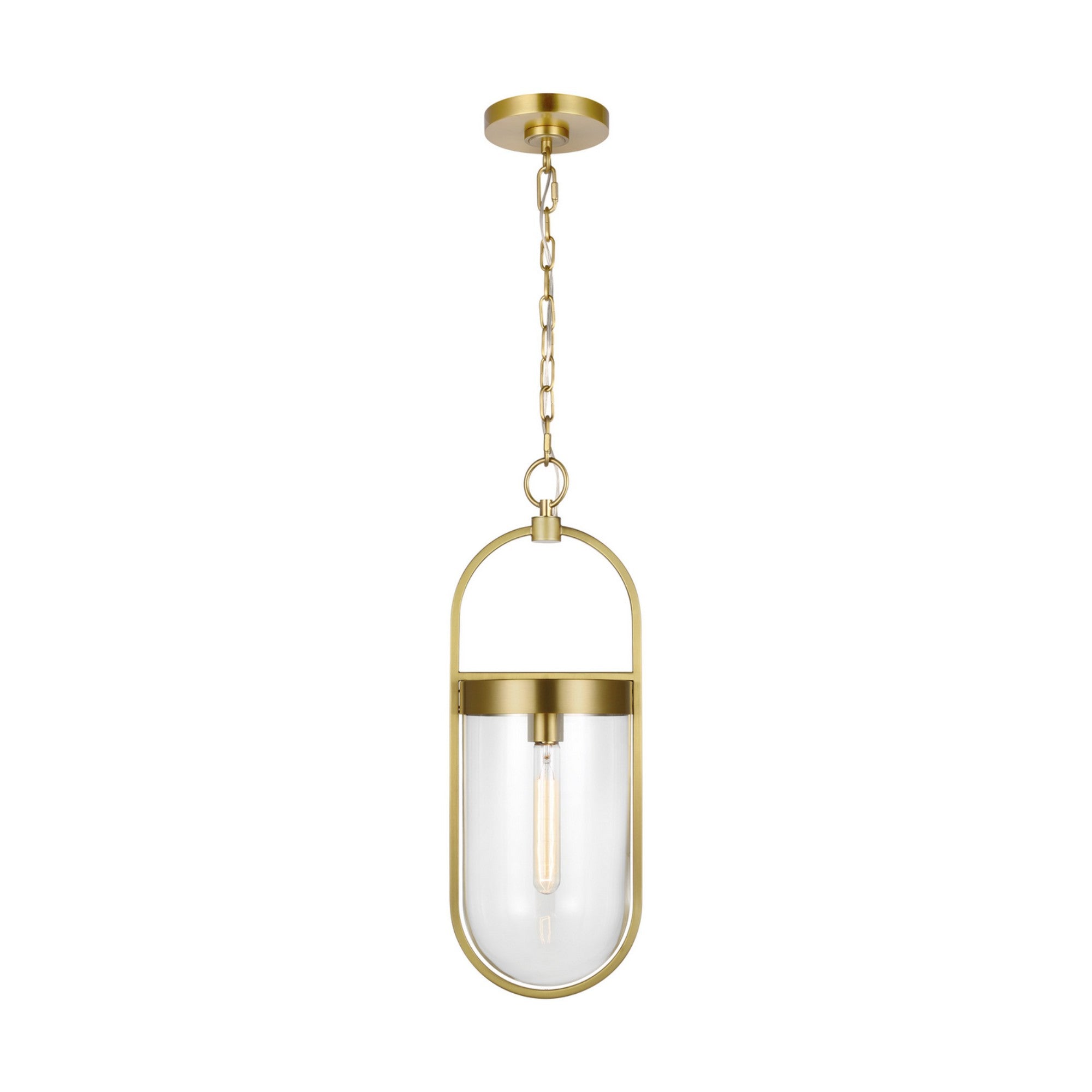 Blaine 8" Small Pendant, Burnished Brass Finish - Bees Lighting