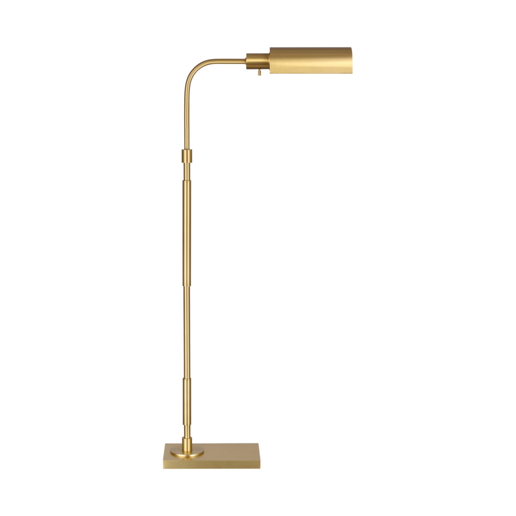 Kenyon 47" Task Floor Lamp, Burnished Brass Finish - Bees Lighting