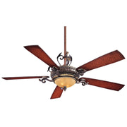 Napoli LED 56" Sterling Walnut Ceiling Fan with Wall Control - Bees Lighting