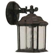 Kent 12" Outdoor Wall Lantern, Oxford Bronze Finish with Clear Seeded Glass - Bees Lighting