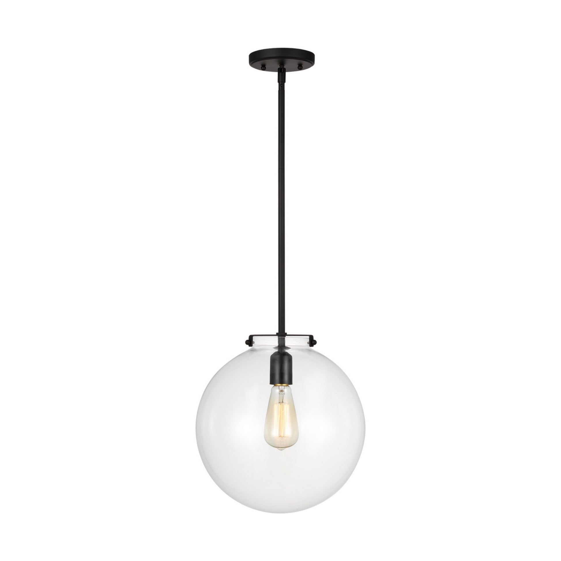 Kate 12" Sphere Pendant, Midnight Black Finish - Bees Lighting