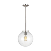 Kate 12" Sphere Pendant, Brushed Nickel Finish - Bees Lighting