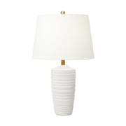 Waveland 28" LED Table Lamp, Porous White Finish - Bees Lighting