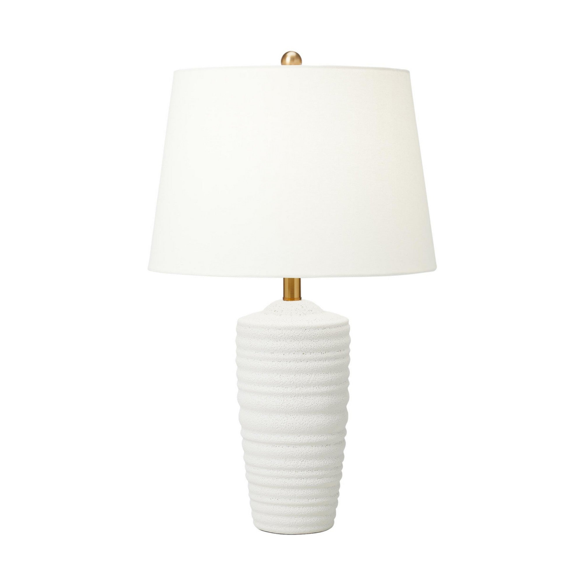Waveland 28" LED Table Lamp, Porous White Finish - Bees Lighting