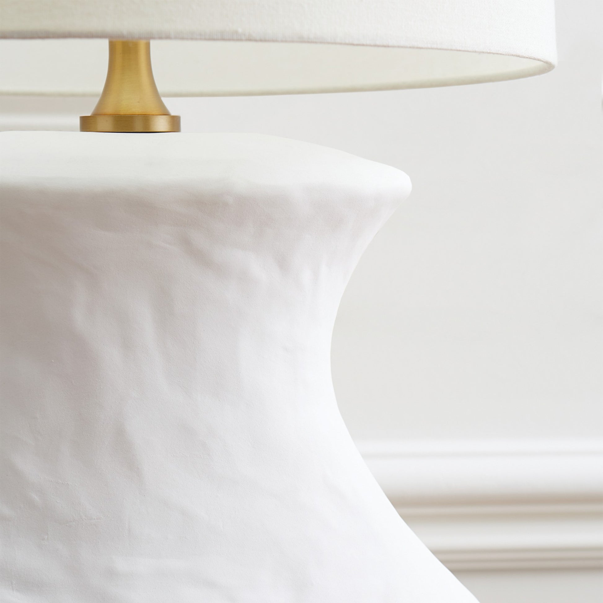 Bone Table Lamp, Matte White Ceramic Finish - Bees Lighting