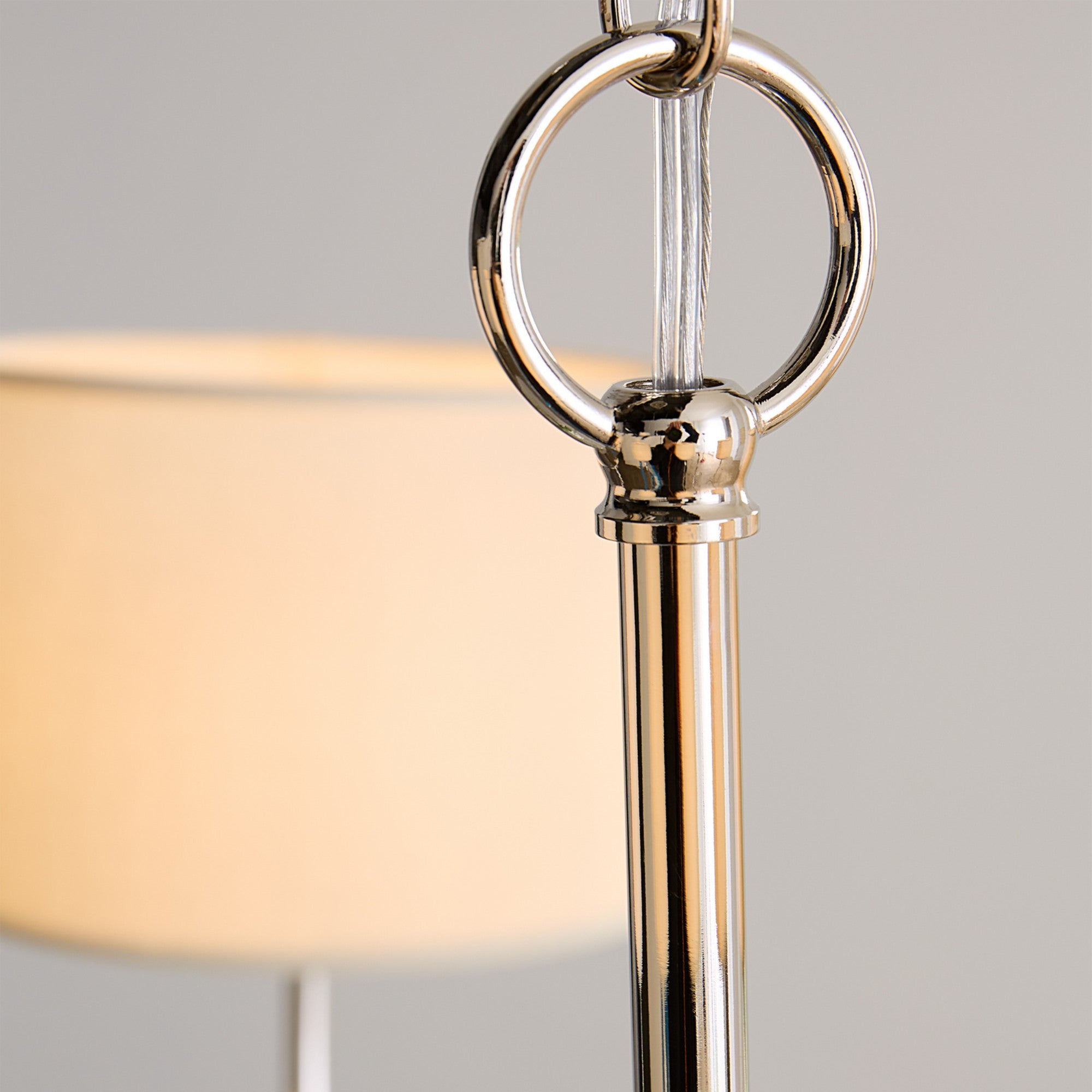 Sawyer 36 in. 6 Lights Chandelier Polished Nickel finish - Bees Lighting