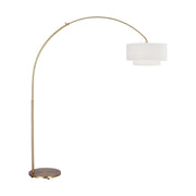 Sawyer 75" Floor Lamp, Burnished Brass Finish - Bees Lighting