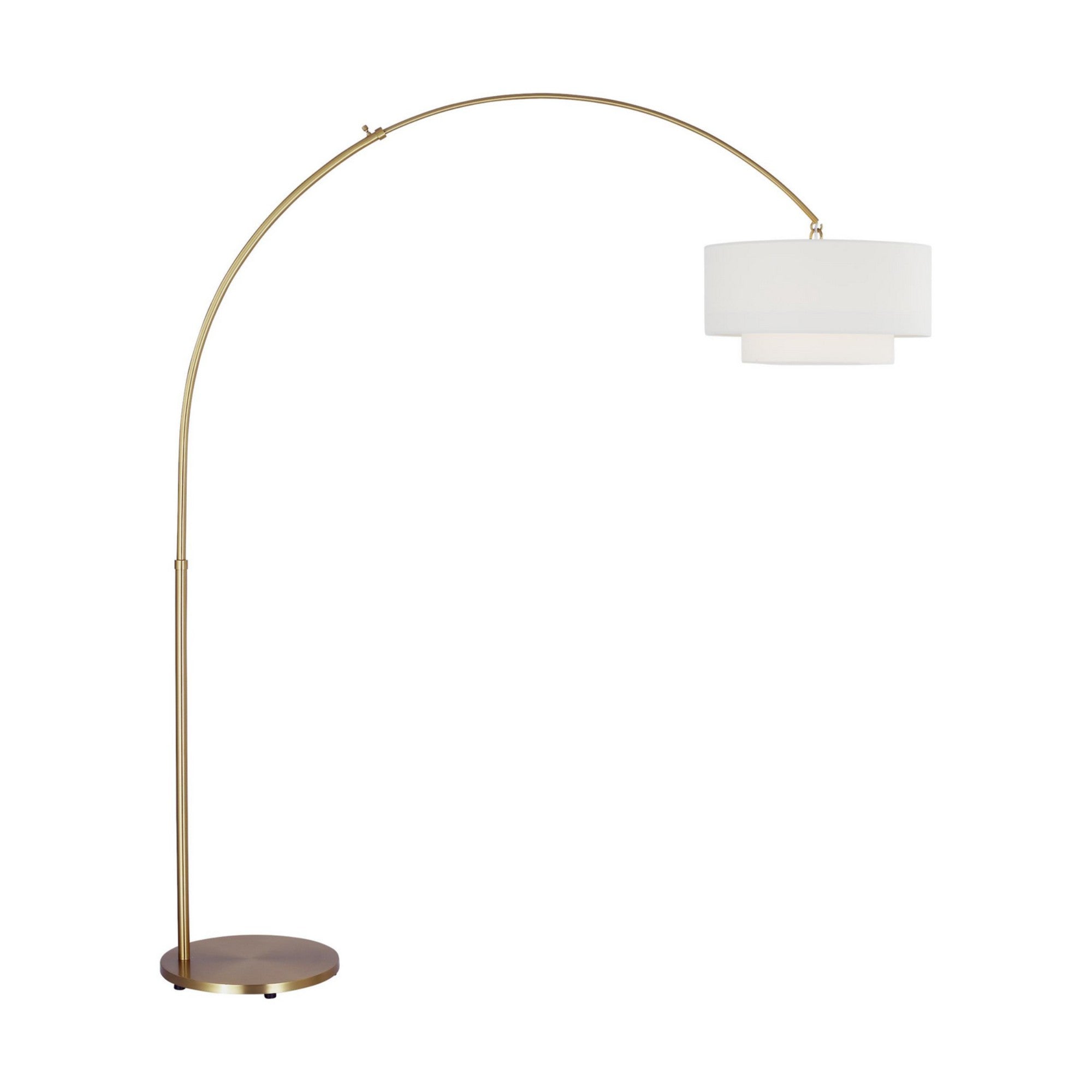 Sawyer 75" Floor Lamp, Burnished Brass Finish - Bees Lighting