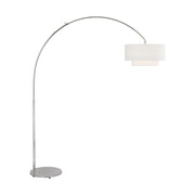 Sawyer 75" Floor Lamp, Polished Nickel Finish - Bees Lighting