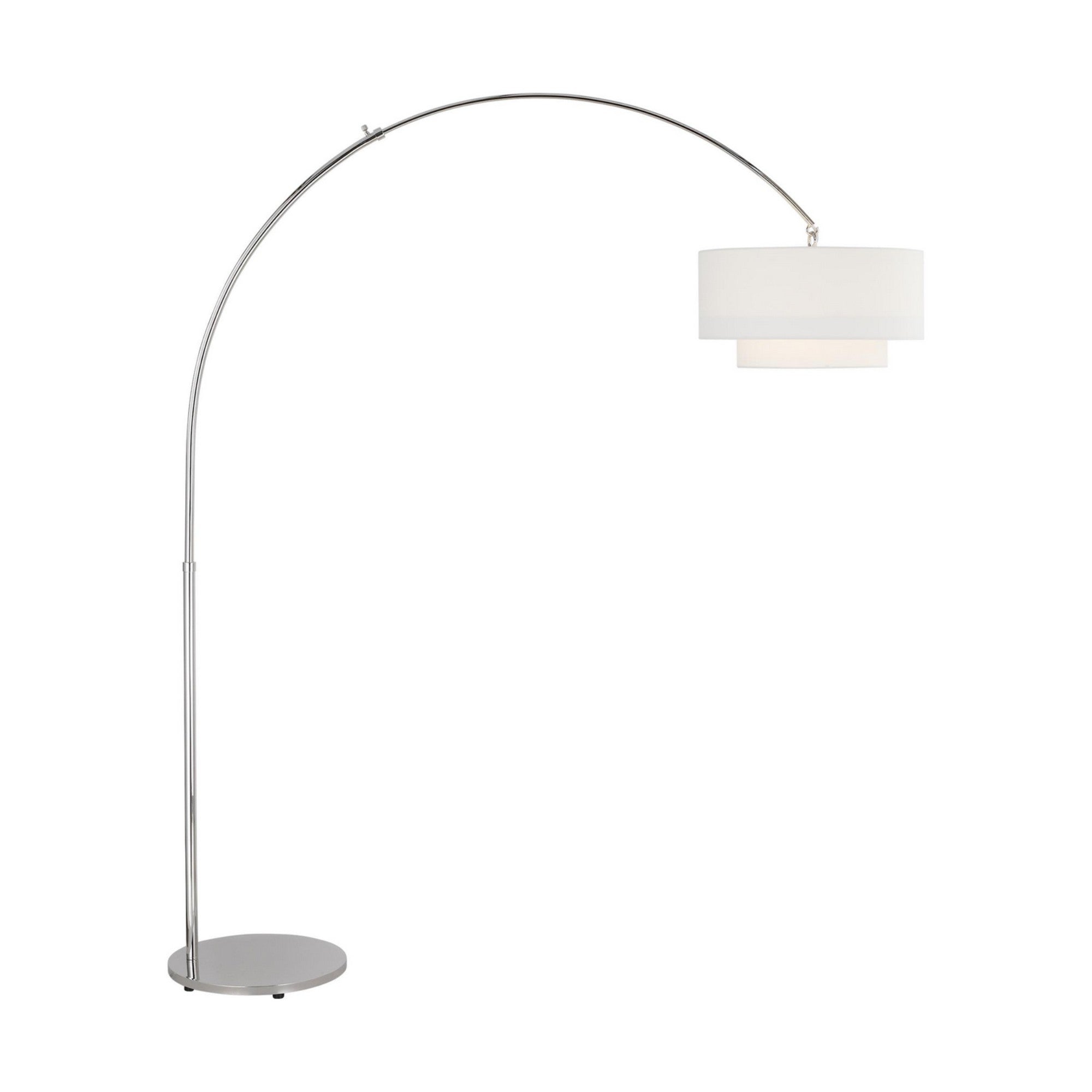 Sawyer 75" Floor Lamp, Polished Nickel Finish - Bees Lighting