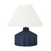 Veneto 17" Small Table Lamp, Matte Medium Blue Wash Finish - Bees Lighting