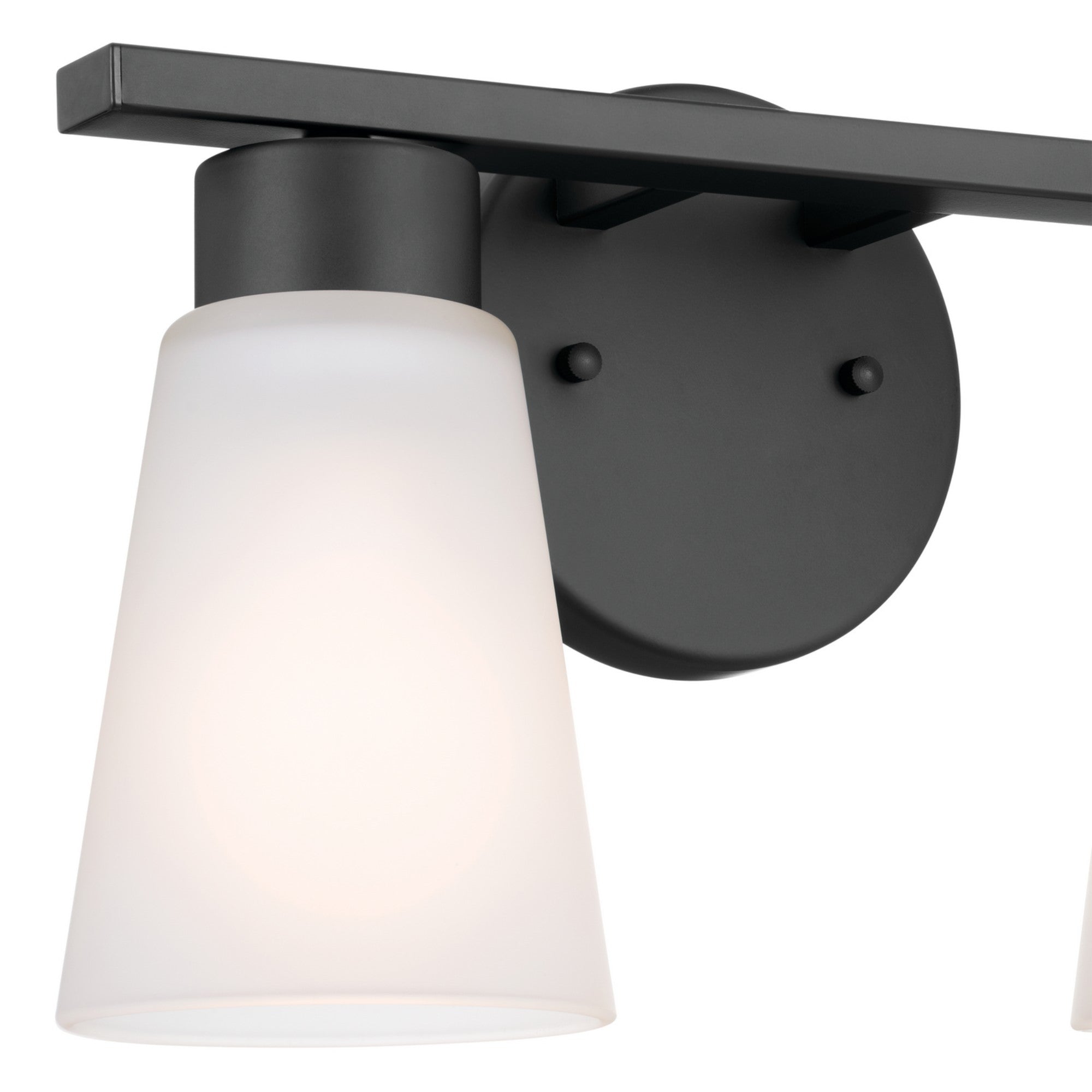 Stamos 13" 2-Light Bath Vanity Light, Black Finish - Bees Lighting