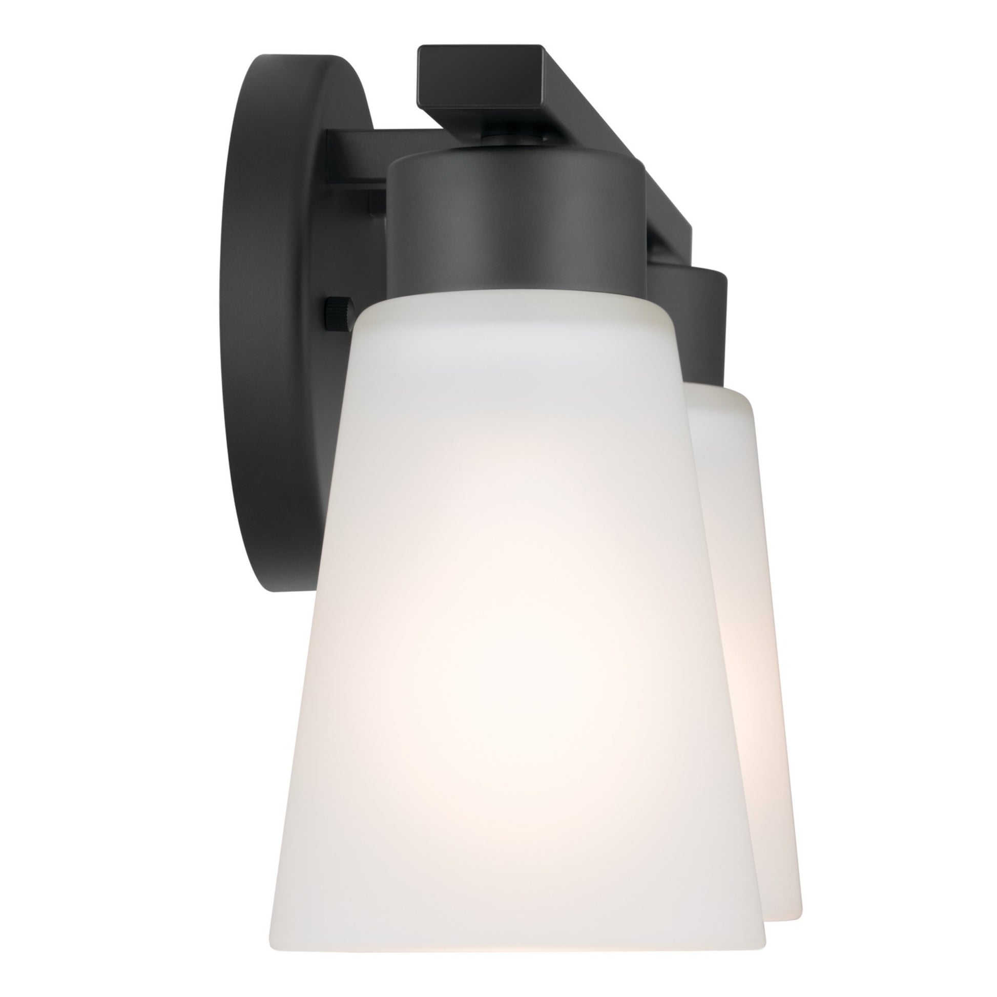 Stamos 13" 2-Light Bath Vanity Light, Black Finish - Bees Lighting
