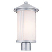 Lombard 17" Outdoor Post Light, Brushed Aluminum Finish - Bees Lighting