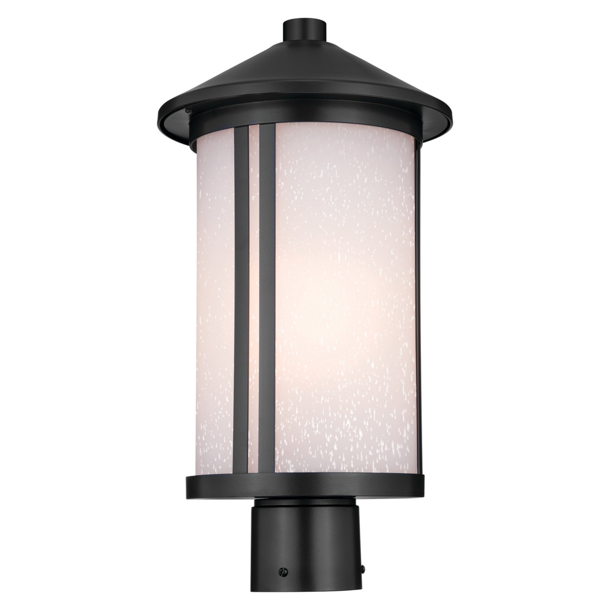 Lombard 17" Outdoor Post Light, Black Finish - Bees Lighting