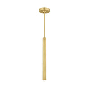 Ebell 17" LED Small Pendant, 277V, Natural Brass Finish - Bees Lighting