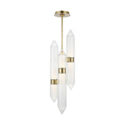 Langston 34" LED Pendant, 277V, Plated Brass Finish - Bees Lighting