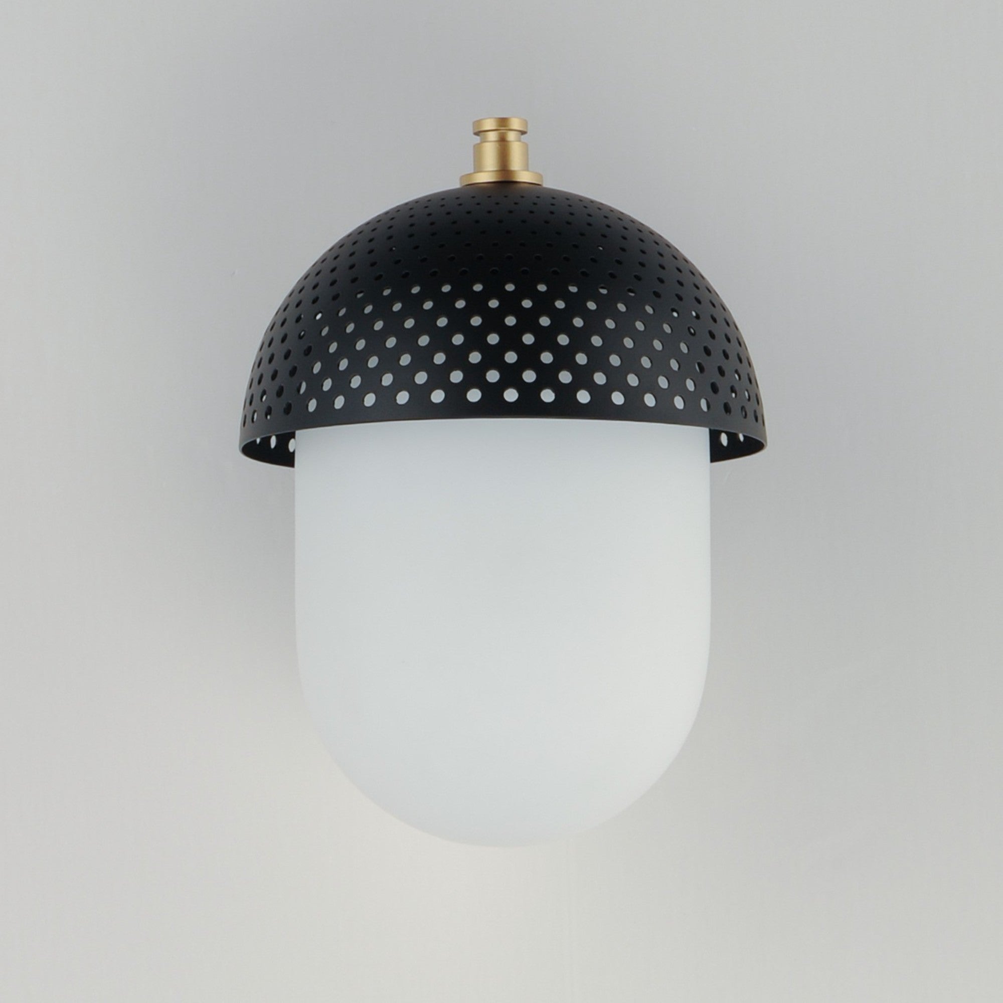 Perf Outdoor 11" Outdoor Wall Sconce, Black & Gold Finish - Bees Lighting