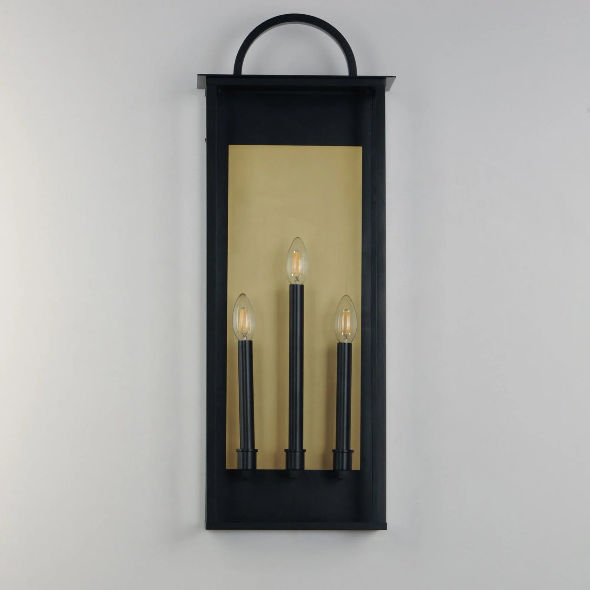 Manchester 30" 3 Lights Outdoor Wall Sconce Black Finish - Bees Lighting