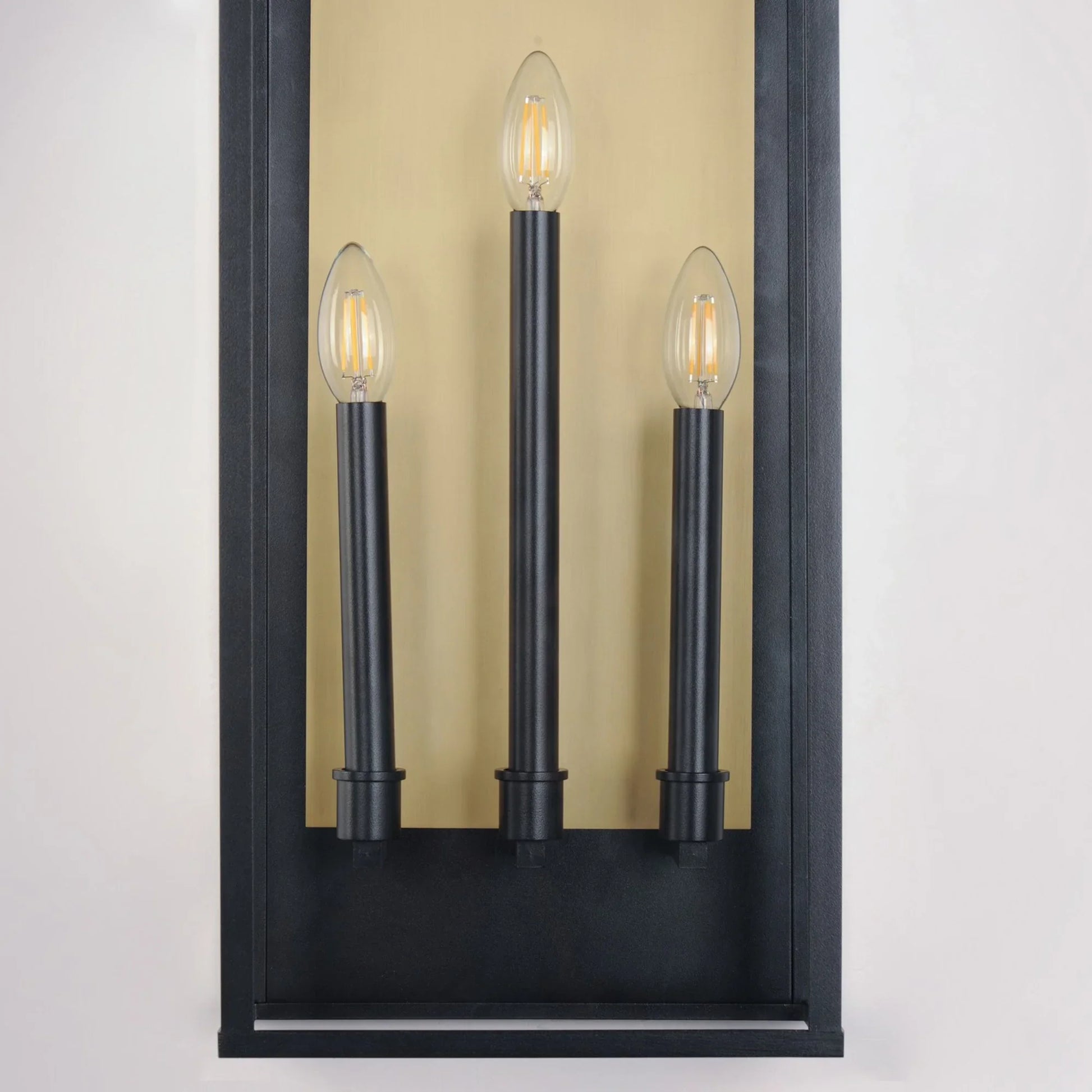 Manchester 30" 3 Lights Outdoor Wall Sconce Black Finish - Bees Lighting