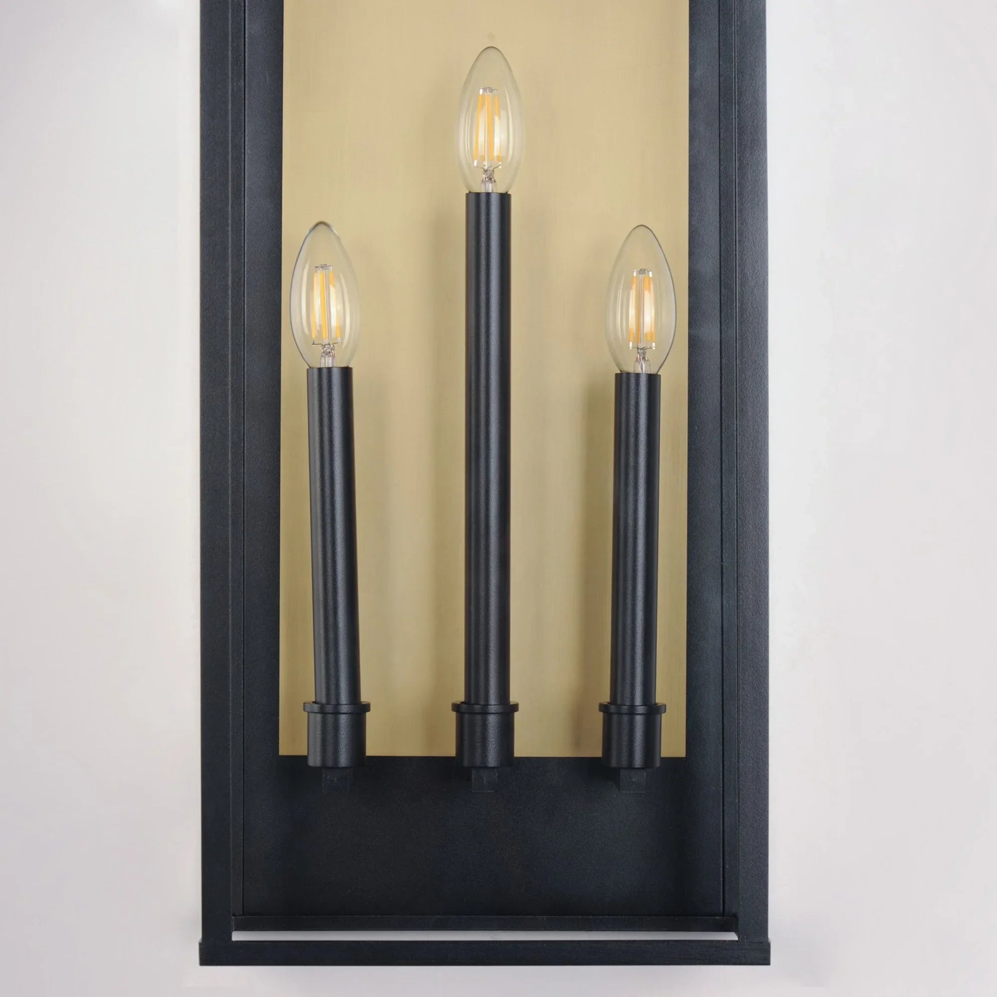 Manchester 30" 3 Lights Outdoor Wall Sconce Black Finish - Bees Lighting