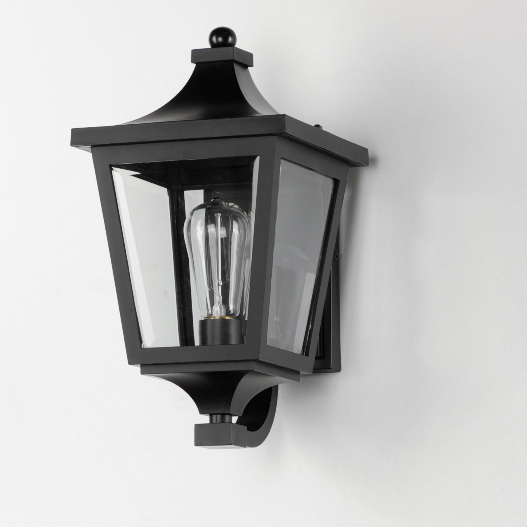 SUTTON PLACE VX 15" Outdoor Wall Sconce, Black Finish - Bees Lighting