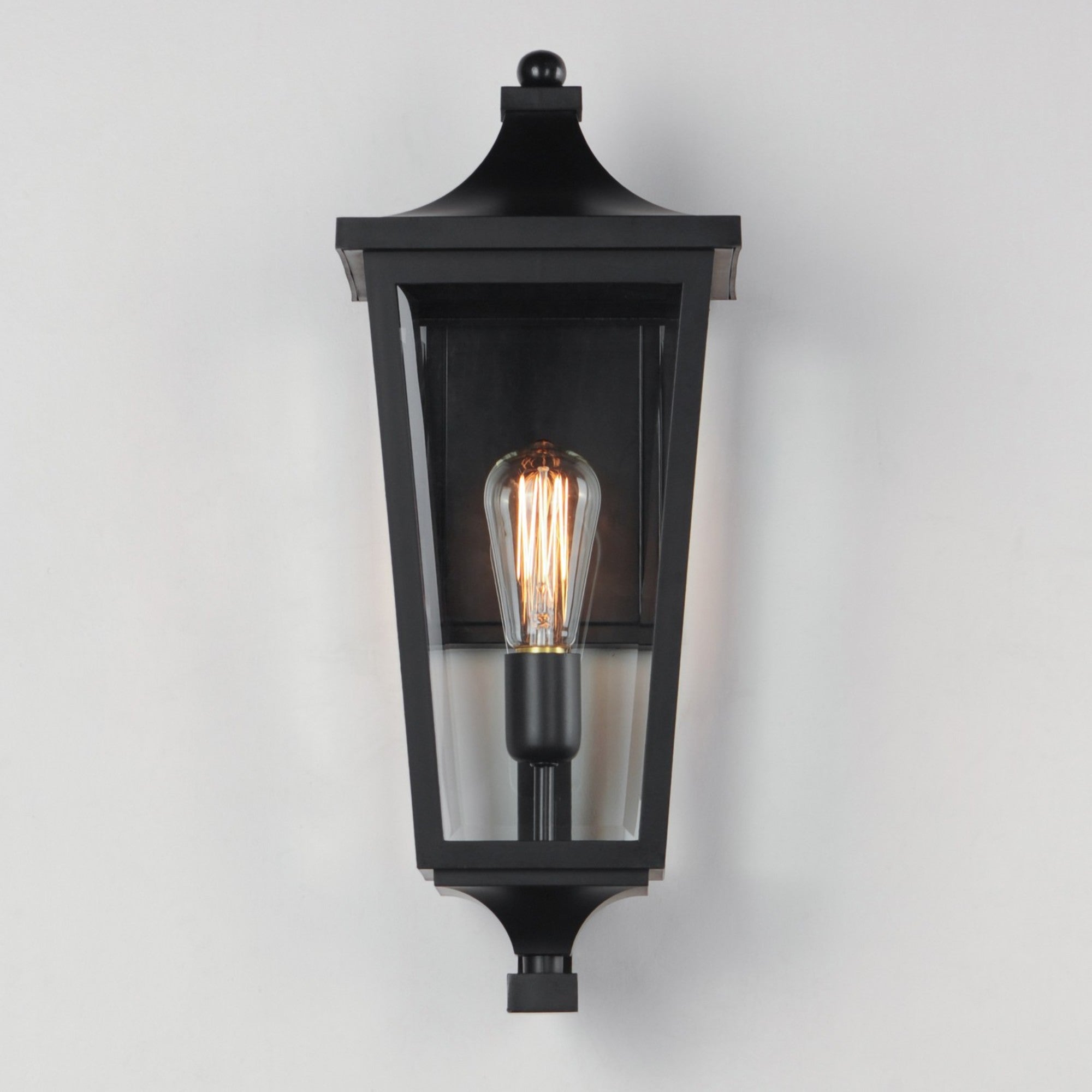 SUTTON PLACE VX 19" Outdoor Wall Sconce, Black Finish - Bees Lighting